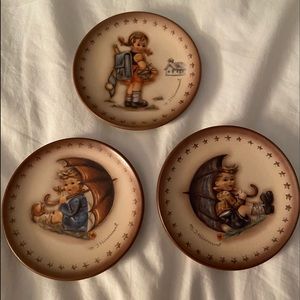 M. J. Hummel Goebel set of 3 miniature plates
